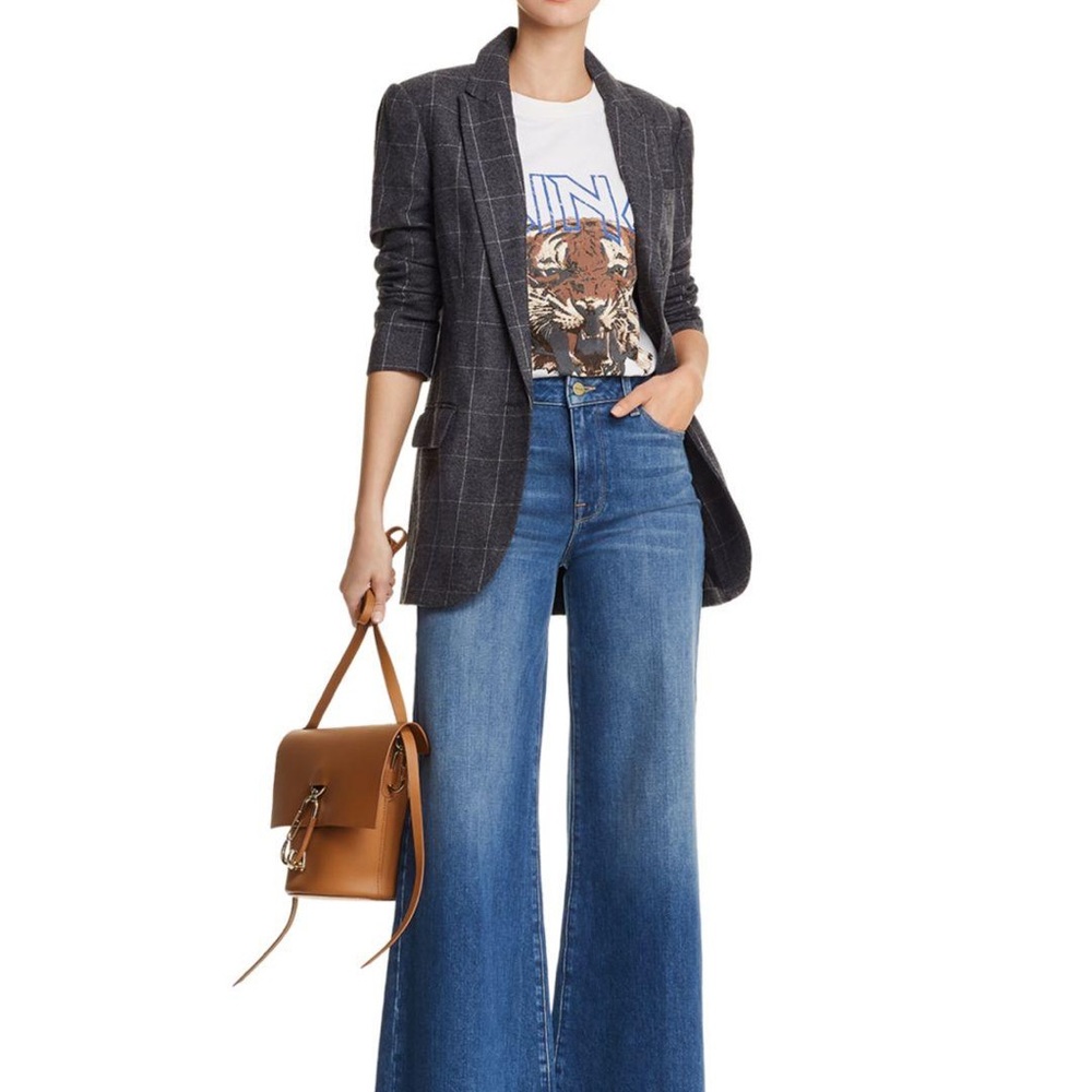 FRAME
Le Palazzo Raw-Edge Wide leg Jeans